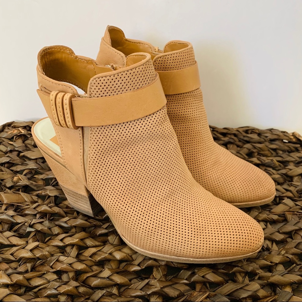 Dolce Vita Leather Booties in Tan